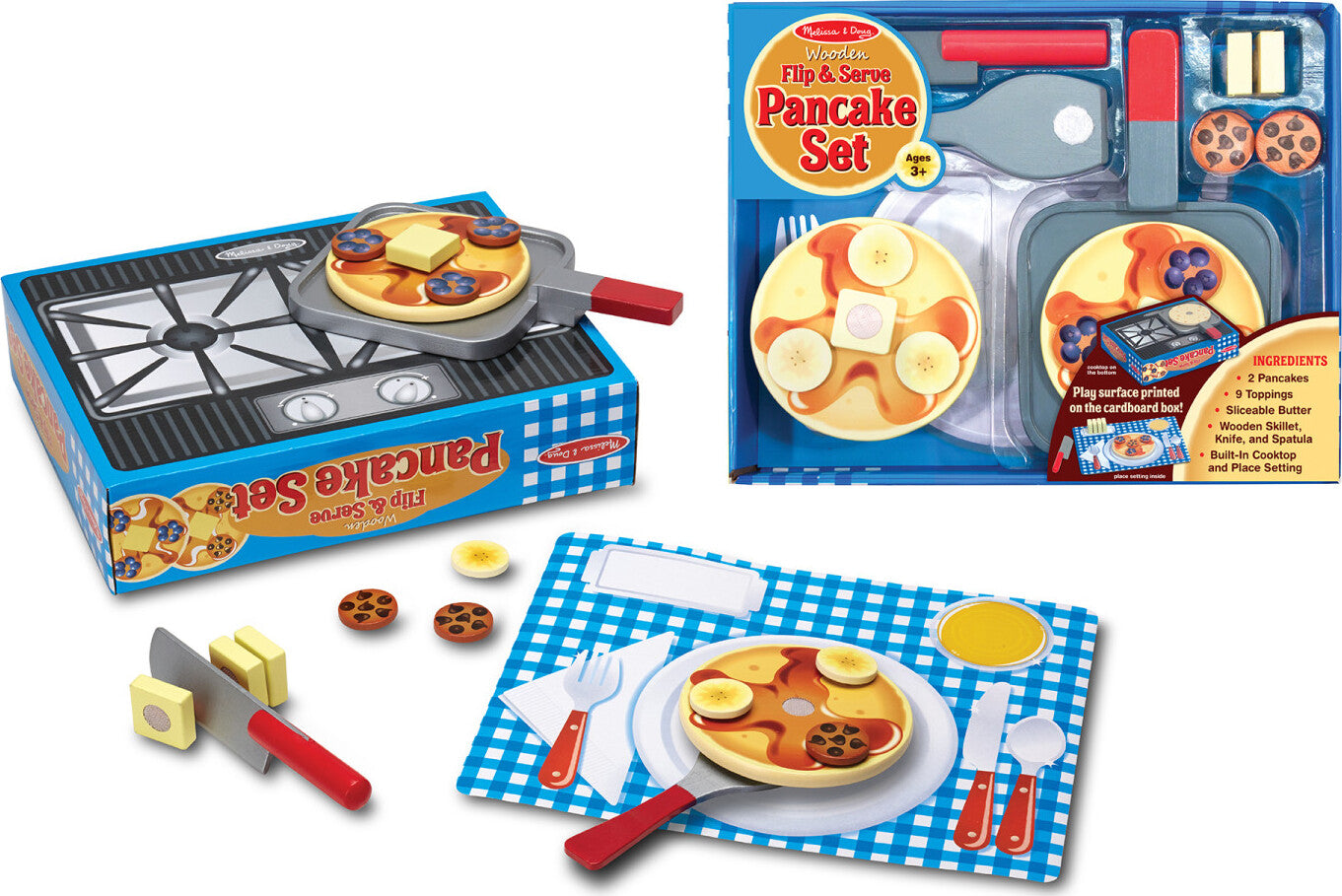 Flip & Serve Pancake Set - Wooden Play Food